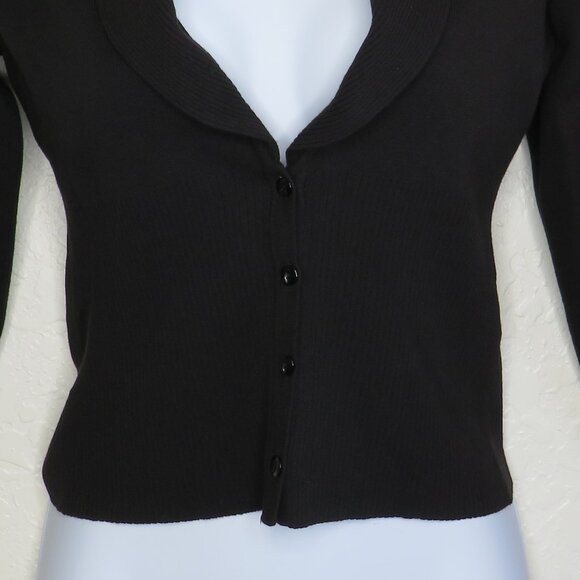 LOFT* Women's Long Sleeve Four Button Down Straight Hem Crop Top~ XS - Picture 9 of 9